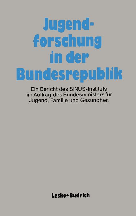 Produktbild: Jugendforschung in der Bundesrepublik