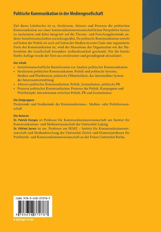 Produktbild: Politische Kommunikation in der Mediengesellschaft