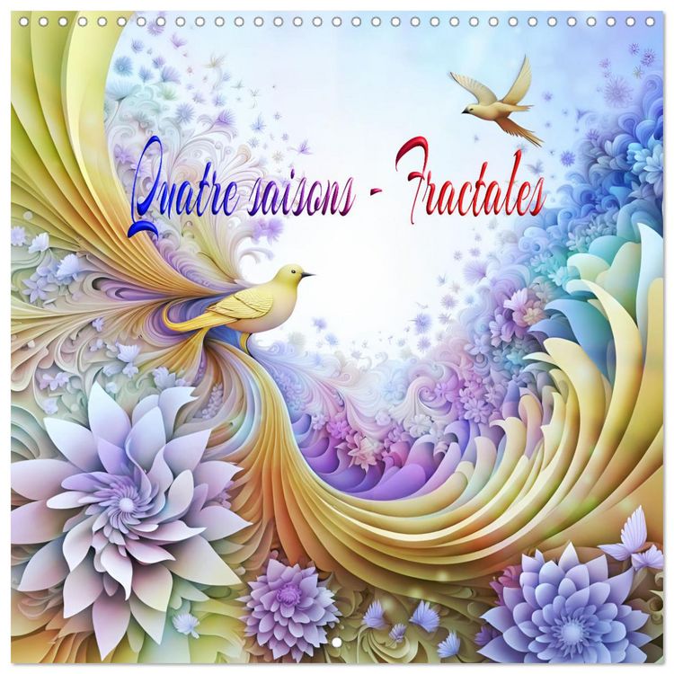 Produktbild: Quatre saisons - Fractales (Calendrier mural carr&eacute; 2026 30x30 cm) Calendrier double avec une page pour vos prises de notes