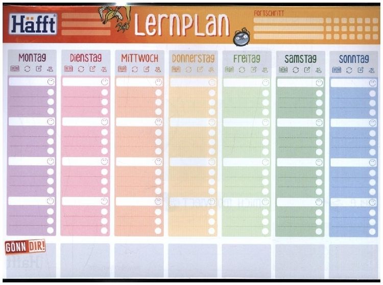 Produktbild: Tischblock H&auml;fft Lernplan A4