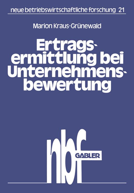 Produktbild: Ertragsermittlung bei Unternehmensbewertung