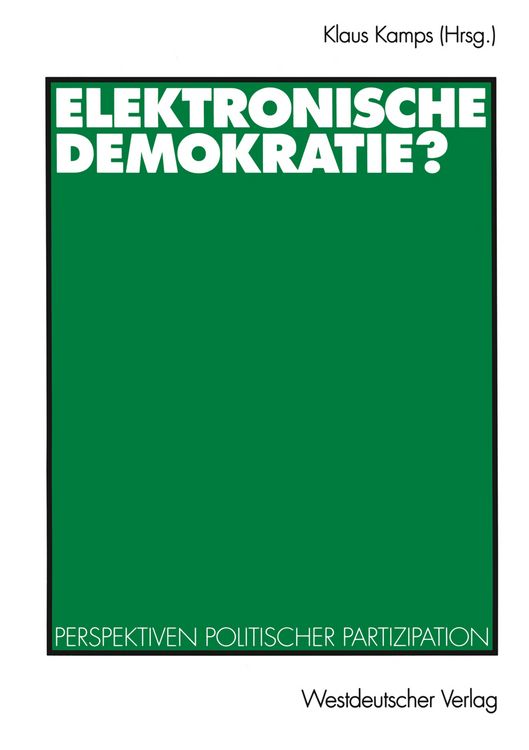 Produktbild: Elektronische Demokratie?