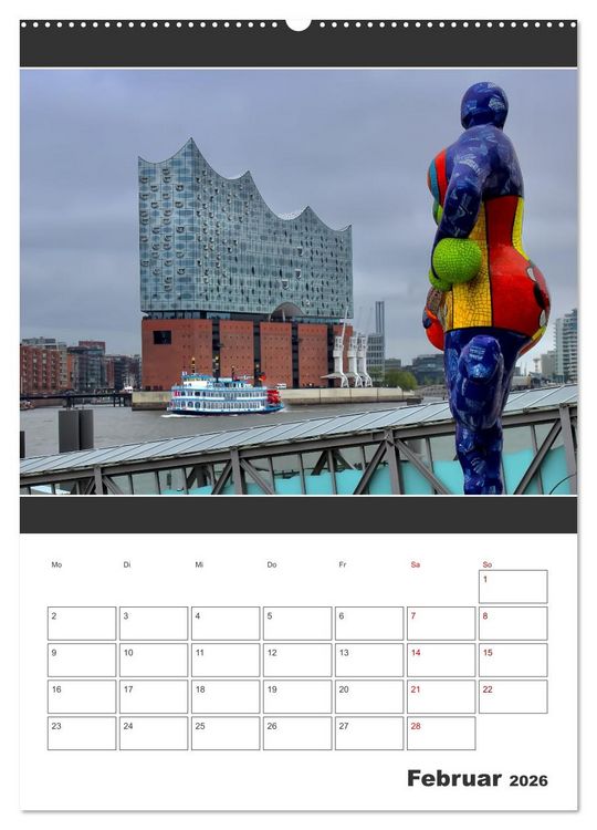 Produktbild: Wahrzeichen Elphi (Wandkalender 2026 DIN A2 hoch), CALVENDO Monatskalender