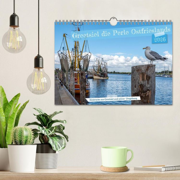 Produktbild: Greetsiel, die ostfriesische Perle und seine Umgebung (Wandkalender 2026 DIN A4 quer), CALVENDO Monatskalender