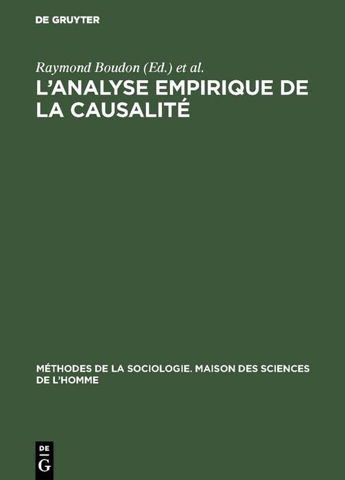 Produktbild: L'analyse empirique de la causalit&eacute;