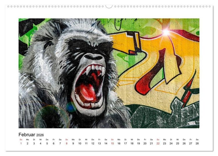 Produktbild: Streetart for home Michael Jaster (hochwertiger Premium Wandkalender 2026 DIN A2 quer), Kunstdruck in Hochglanz