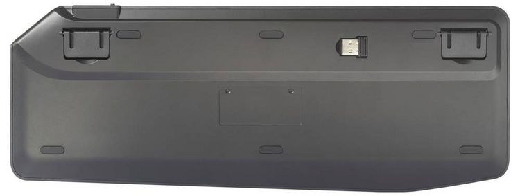 Produktbild: Renkforce RF-WLBTKB-300 Bluetooth&reg;, Funk Tastatur Deutsch, QWERTZ Schwarz Integriertes Touchpad, Wiederaufladbar, Multipair-Funktion