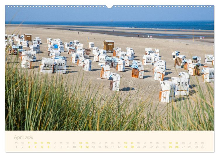 Produktbild: Traumstr&auml;nde der Nordsee (hochwertiger Premium Wandkalender 2026 DIN A2 quer), Kunstdruck in Hochglanz