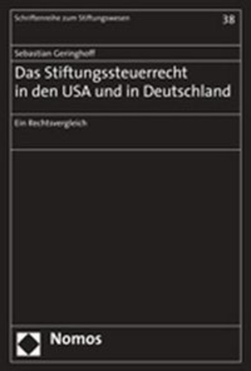 Produktbild: Das Stiftungssteuerrecht in den USA und Deutschland