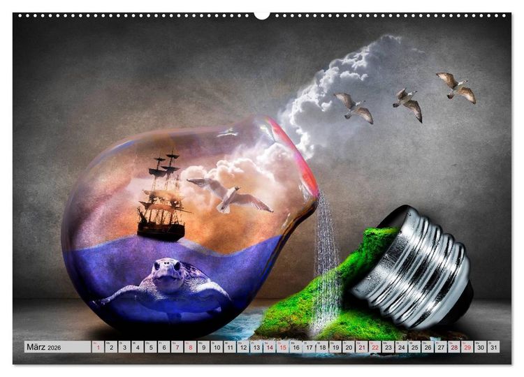 Produktbild: Surrealer Traum (hochwertiger Premium Wandkalender 2026 DIN A2 quer), Kunstdruck in Hochglanz