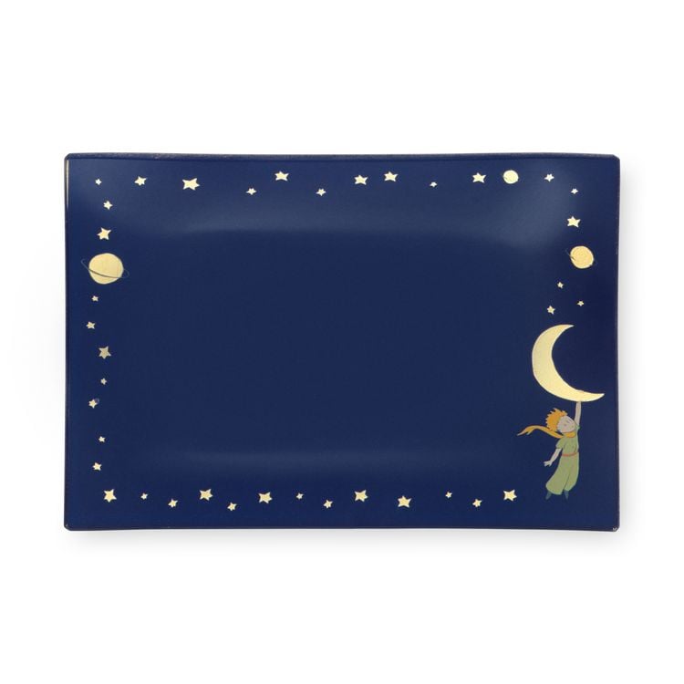 Produktbild: Glas Dekoteller, eckig 16x12cm Sternenglanz