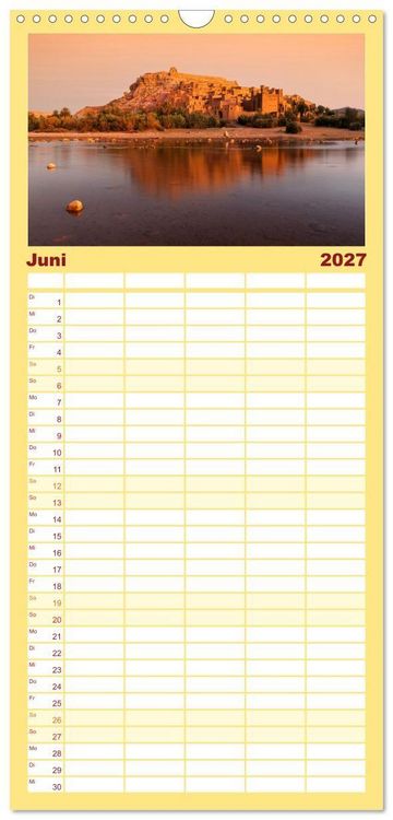 Produktbild: Familienplaner 2027 - Marokko, ein lebendiges Mosaik voller Farben. mit 5 Spalten (Wandkalender, 21 x 45 cm) CALVENDO