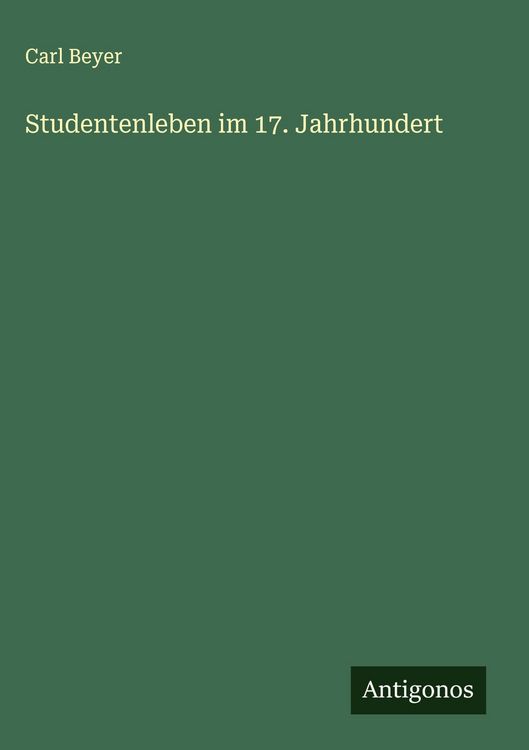 Produktbild: Studentenleben im 17. Jahrhundert
