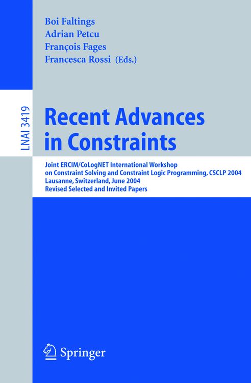 Produktbild: Recent Advances in Constraints