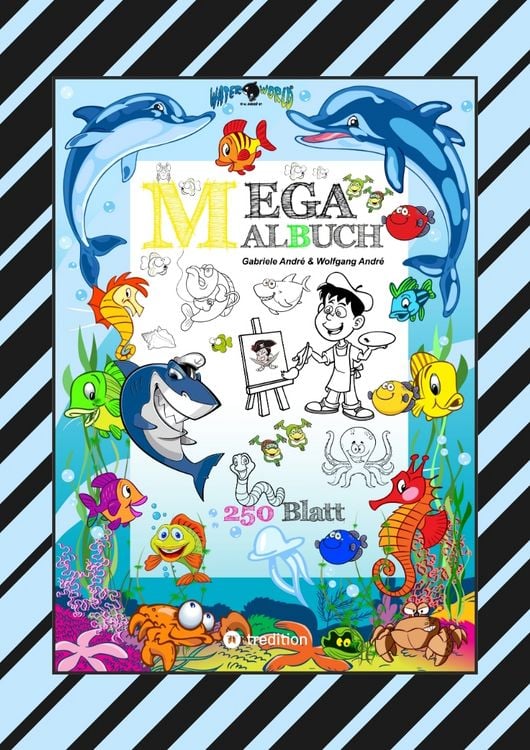 Produktbild: Xxl Mega Malbuch - Summertime - Ferienspass - Wasserwelt - Lustige Motive - Sommerpause - Holiday - Reisen