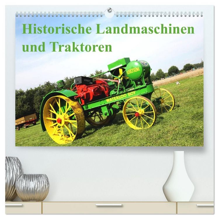Produktbild: Historische Landmaschinen und Traktoren (hochwertiger Premium Wandkalender 2027 DIN A2 quer), Kunstdruck in Hochglanz