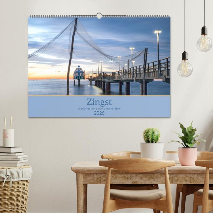 Produktbild: Zingst - die Ostsee von ihrer sch&ouml;nsten Seite (Wandkalender 2026 DIN A2 quer), CALVENDO Monatskalender