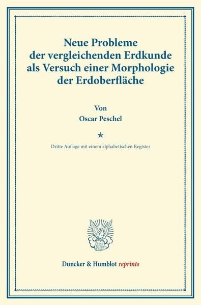Produktbild: Neue Probleme der vergleichenden Erdkunde als Versuch einer Morphologie der Erdoberfl&auml;che.