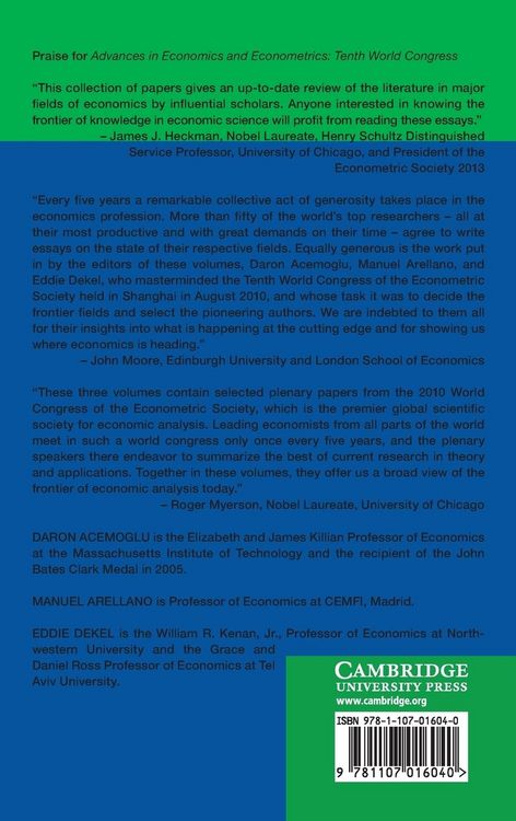 Produktbild: Advances in Economics and Econometrics