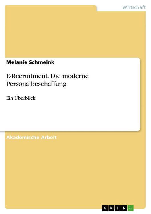 Produktbild: E-Recruitment. Die moderne Personalbeschaffung