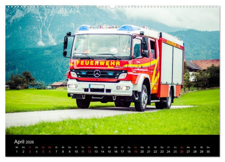 Produktbild: Einsatzfahrzeuge - Bayern (hochwertiger Premium Wandkalender 2026 DIN A2 quer), Kunstdruck in Hochglanz