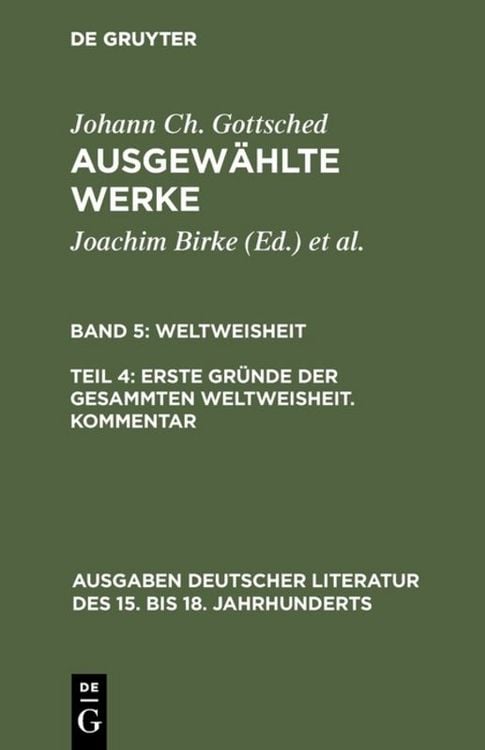 Produktbild: Erste Gr&uuml;nde der gesammten Weltweisheit. Kommentar