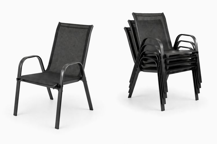 Produktbild: 5tlg Balkonset Gartenm&ouml;bel Stapelst&uuml;hle Set Sonlas