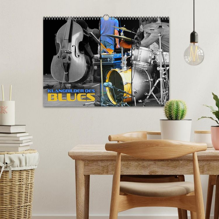 Produktbild: Klangbilder des Blues (Wandkalender 2026 DIN A3 quer), CALVENDO Monatskalender