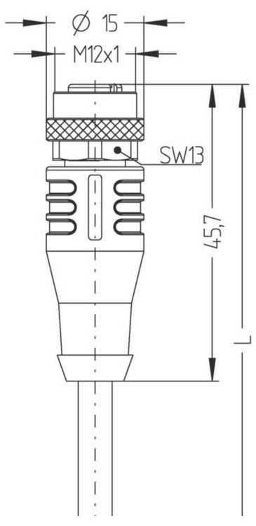 Produktbild: Escha 8047003 Sensor-/Aktor-Anschlussleitung 10.0 m Polzahl Sensoren: 12 1 St.