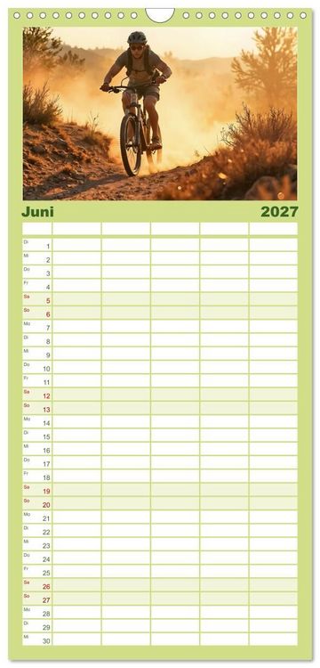 Produktbild: Familienplaner 2027 - Elemental Ride. Mountainbike-Action durch Schnee, Matsch, Sonne und Laub mit 5 Spalten (Wandkalender, 21 x 45 cm) CALVENDO