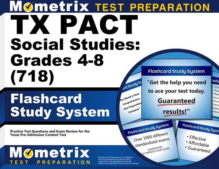 Produktbild: TX Pact Social Studies: Grades 4-8 (718) Flashcard Study System