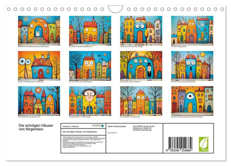 Produktbild: Die schr&auml;gen H&auml;user von Nirgendwo (Wandkalender 2027 DIN A4 quer), CALVENDO Monatskalender