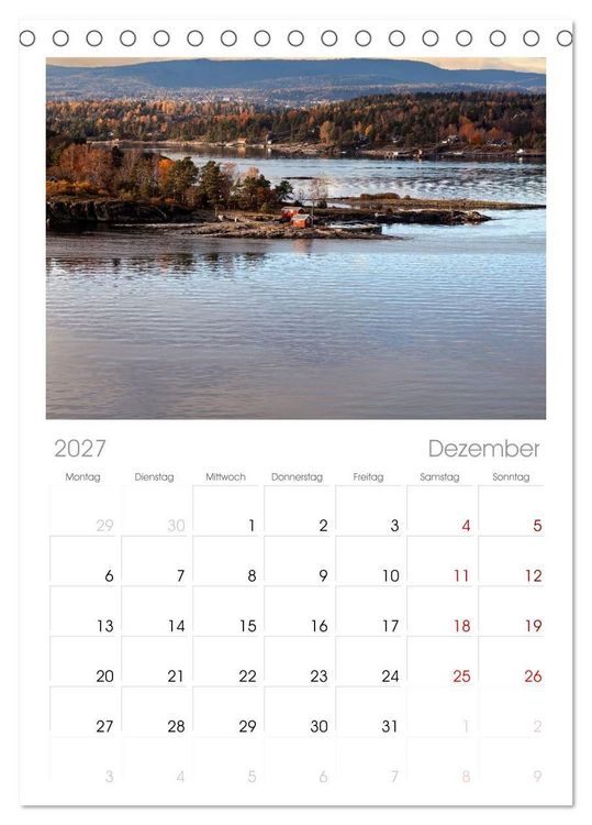 Produktbild: Tischplaner 2027 - Oslo mit dem Oslofjord (A5 Tischkalender zum Aufstellen) CALVENDO