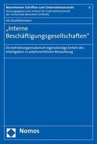 Produktbild: "Interne Besch&auml;ftigungsgesellschaften"