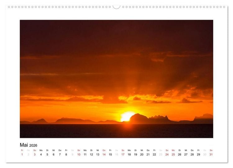 Produktbild: Magisches Nordland. Eine Reise in das Herz Skandinaviens (hochwertiger Premium Wandkalender 2026 DIN A2 quer), Kunstdruck in Hochglanz