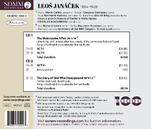 Produktbild: Janacek: Die Sache Makropulos/Tagebuch eines Versc