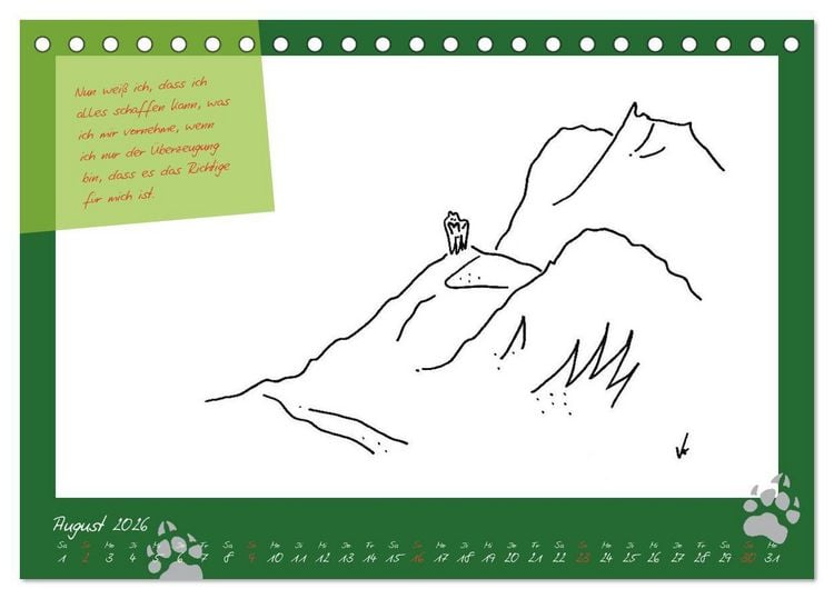 Produktbild: Der kleine GROSSE Wolf - Kalender (Tischkalender 2026 DIN A5 quer), CALVENDO Monatskalender