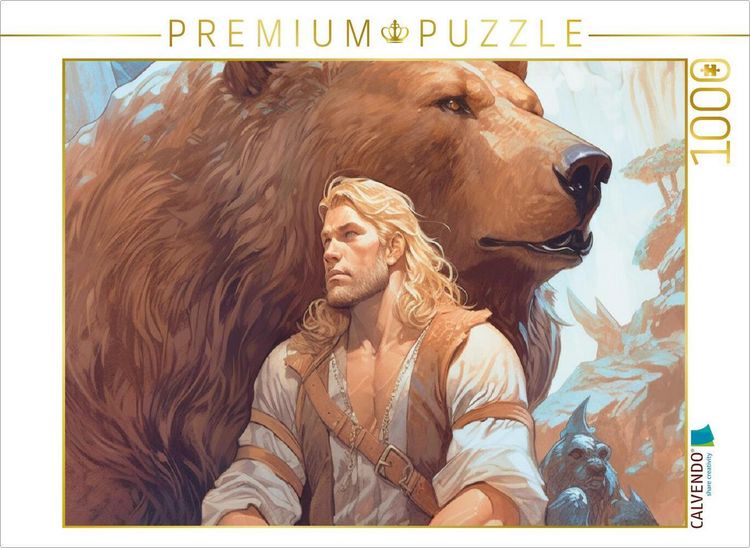 Produktbild: CALVENDO Puzzle Waldbewohner mit seinem Besch&uuml;tzer | 1000 Teile Lege-Gr&ouml;&szlig;e 64x48cm Foto-Puzzle f&uuml;r gl&uuml;ckliche Stunden