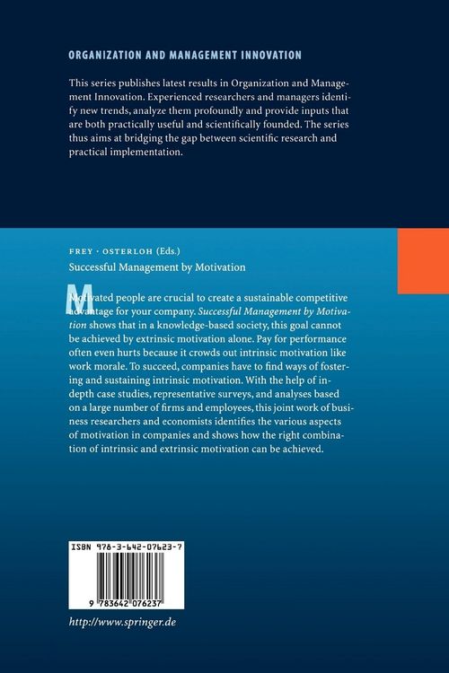 Produktbild: Successful Management by Motivation