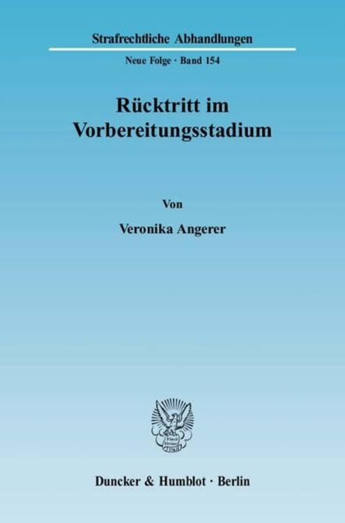 Bild vom Artikel Rücktritt im Vorbereitungsstadium. vom Autor Veronika Angerer