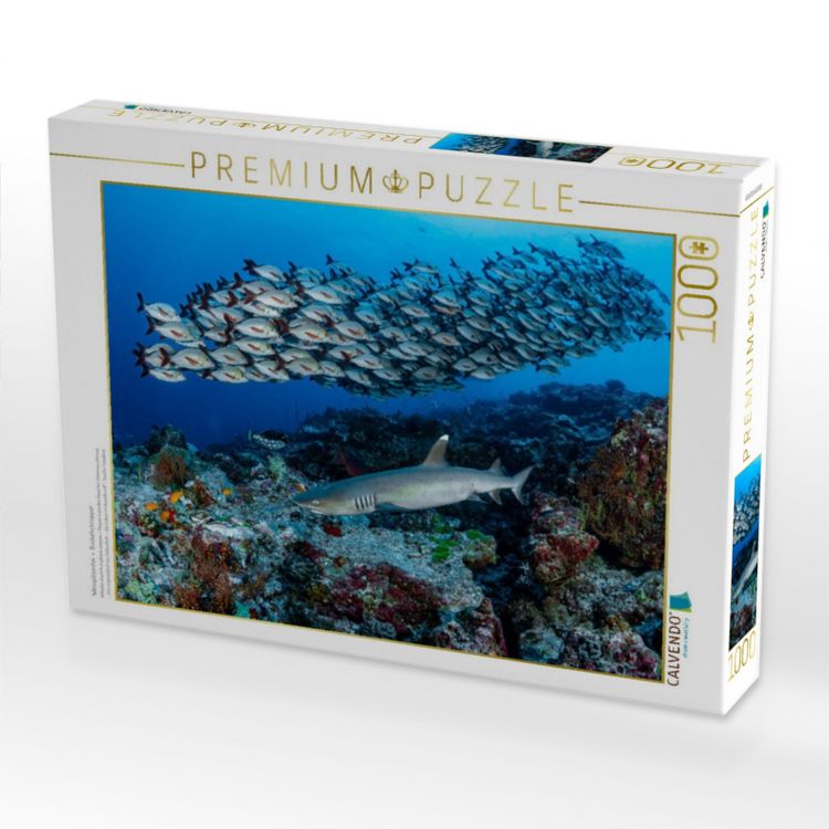Produktbild: CALVENDO Puzzle Weisspitzenhai + Buckelschnapper | 1000 Teile Lege-Gr&ouml;&szlig;e 64x48cm Foto-Puzzle f&uuml;r gl&uuml;ckliche Stunden