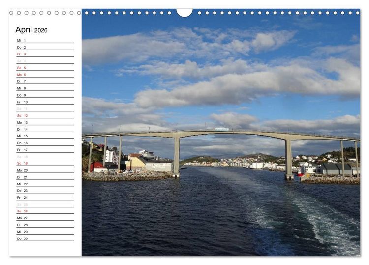 Produktbild: Impressionen von Norwegen entlang der Hurtigruten (Wandkalender 2026 DIN A3 quer), CALVENDO Monatskalender