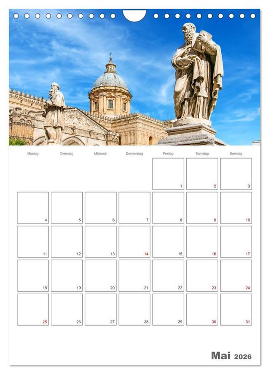 Produktbild: Palermo - Reiseziel auf Sizilien (Wandkalender 2026 DIN A4 hoch), CALVENDO Monatskalender