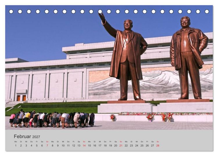 Produktbild: Impressionen aus Nordkorea (Tischkalender 2027 DIN A5 quer), CALVENDO Monatskalender