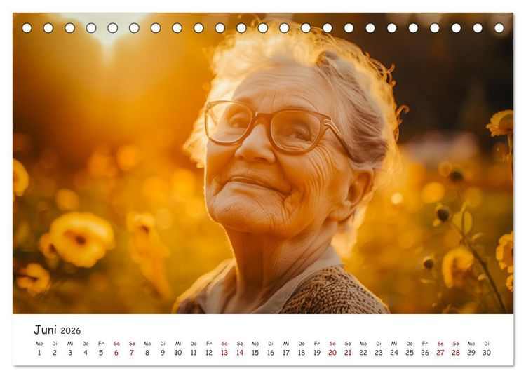 Produktbild: Die Sprache des Herzens - L&auml;cheln als Ausdruck der Menschlichkeit durch eine KI in Szene gesetzt (Tischkalender 2026 DIN A5 quer), CALVENDO Monatskalender