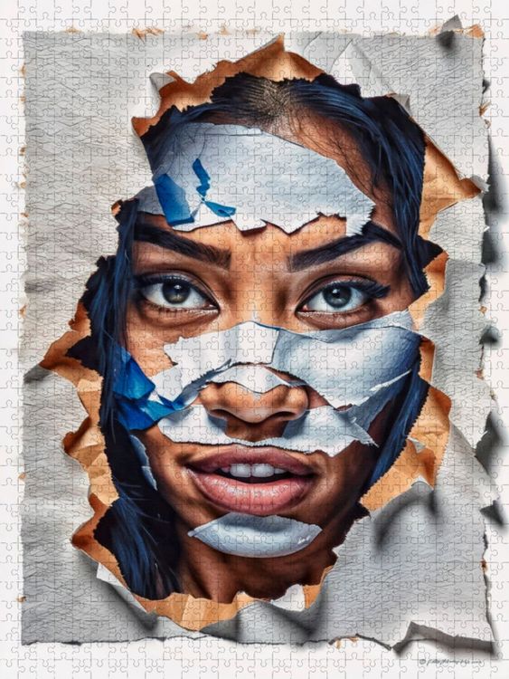 Produktbild: CALVENDO Puzzle Yatima und die Papierschichten | 1000 Teile Lege-Gr&ouml;&szlig;e 64x48cm Foto-Puzzle f&uuml;r gl&uuml;ckliche Stunden