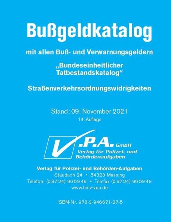Produktbild: Original-Bu&szlig;geldkatalog der Polizei
