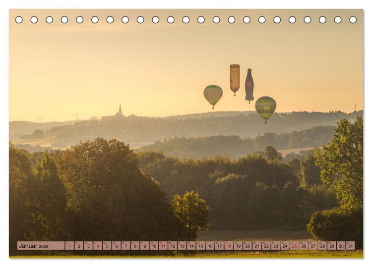 Produktbild: Montgolfiade der Ballone im Sauerland (Tischkalender 2026 DIN A5 quer), CALVENDO Monatskalender