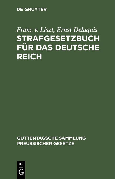 Produktbild: Strafgesetzbuch f&uuml;r das Deutsche Reich
