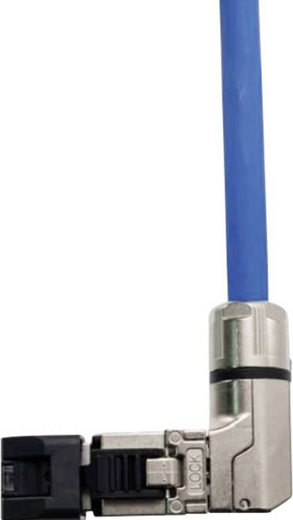 Produktbild: Teleg&auml;rtner 100023061 RJ45-Stecker gewinkelt, feldkonfektionierbar 100023061 Stecker, gerade 1 St.